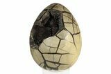 Septarian Dragon Egg Geode - Black Crystals #250969-1